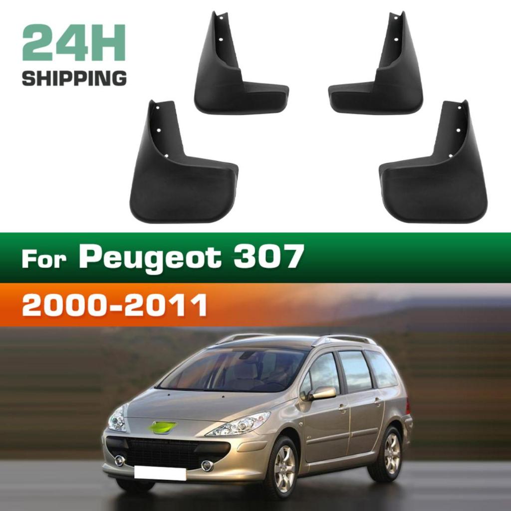 4PCS Splash Guards Mudguards Compatible with For Peugeot 307 2000 2001 2002 2003 2004 2005 2006 2007 2008 2009 2010 2011