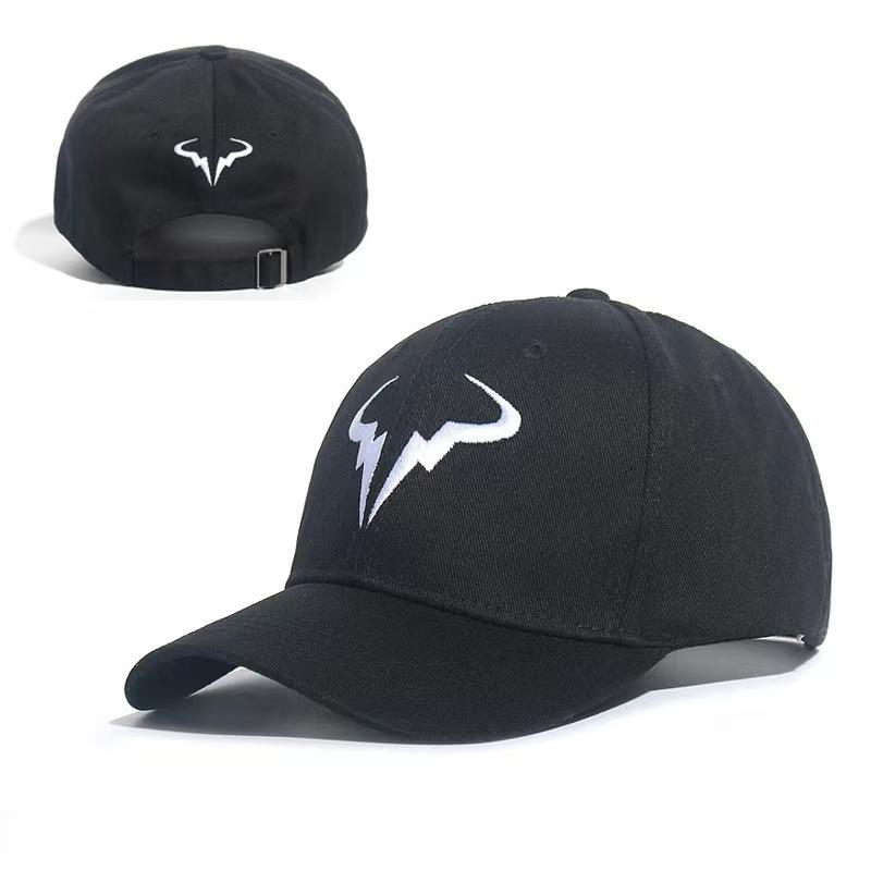 Zealous Sole Women's Black Baseball Caps For Men 100% Cotton Tennis Cap 3D Embroidery Snapback Casquette Homme Trucker Hat Gorras Boys Girls Outdoor 56-60Cm