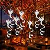 Realistic Paper Ghost Decor for Party 8 Pcs Halloween Hanging Swirl Decoration, Spooky White Ceiling Ornaments Home Swirls Streamers Office