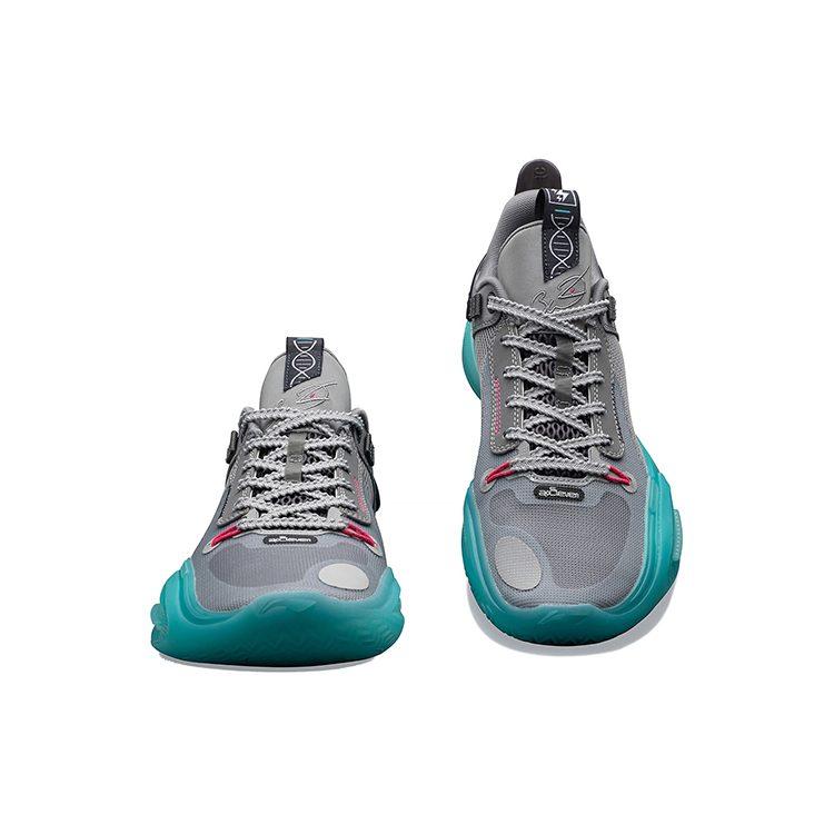 Li Ning All City 11 TNS Team No Sleep Resistenti all'abrasione Traspiranti Copertura Bassa Scarpe da Basket Uomo Grigio Neve ABAT005-5