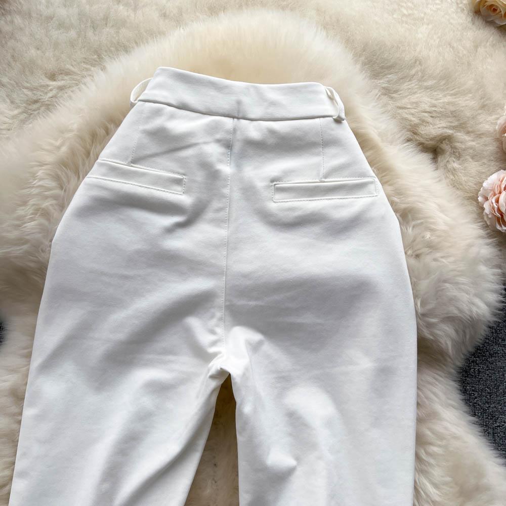 Autumn And Winter Retro Casual High Waist Drape Thin Wide Leg Bottoming Flared Pants