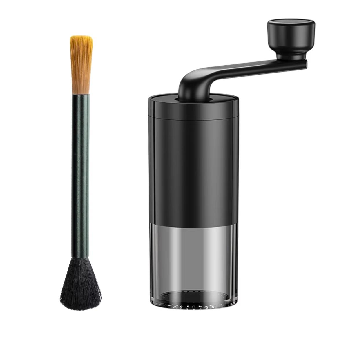 

Manual Coffee Grinder with Brush, Portable Coffee Grinder with Adjustable Settings and Ceramics Grinding Core чёрный
