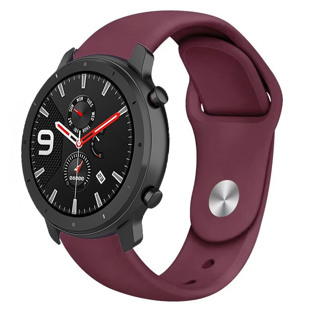 22mm 20mm Silicone Strap for Amazfit GTR 47mm/Balance 2 1/Bip 6 5/GTR 3pro Sport Bracelet for Amazfit Active 2/GTS 4 Mini 3 Band