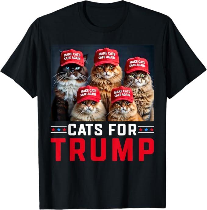 

Cats For Trump 2024 Election Make Cats Safe Again Unisex T-Shirt Unisex T-Shirt XL