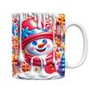 3D Christmas Christmas Ceramic Coffee Mug Xmas Gift Tea Cup Snowman New