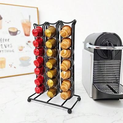 1PCS Coffee Capsule Holder Storage Organizer Solid Base Holds 42 Coffee Pods Easy Access Espresso Pod Holder For Home and Office