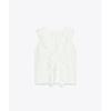 Summer New Product Women's Clothes Minimalist Style V Neck Sleeveless Cotton Laminated Decoration Cut Out Embroider Shirt 2971885
