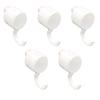 TOSO Picture Rail T-Hooks 30B (Front Mount), White, 5-Piece Set
