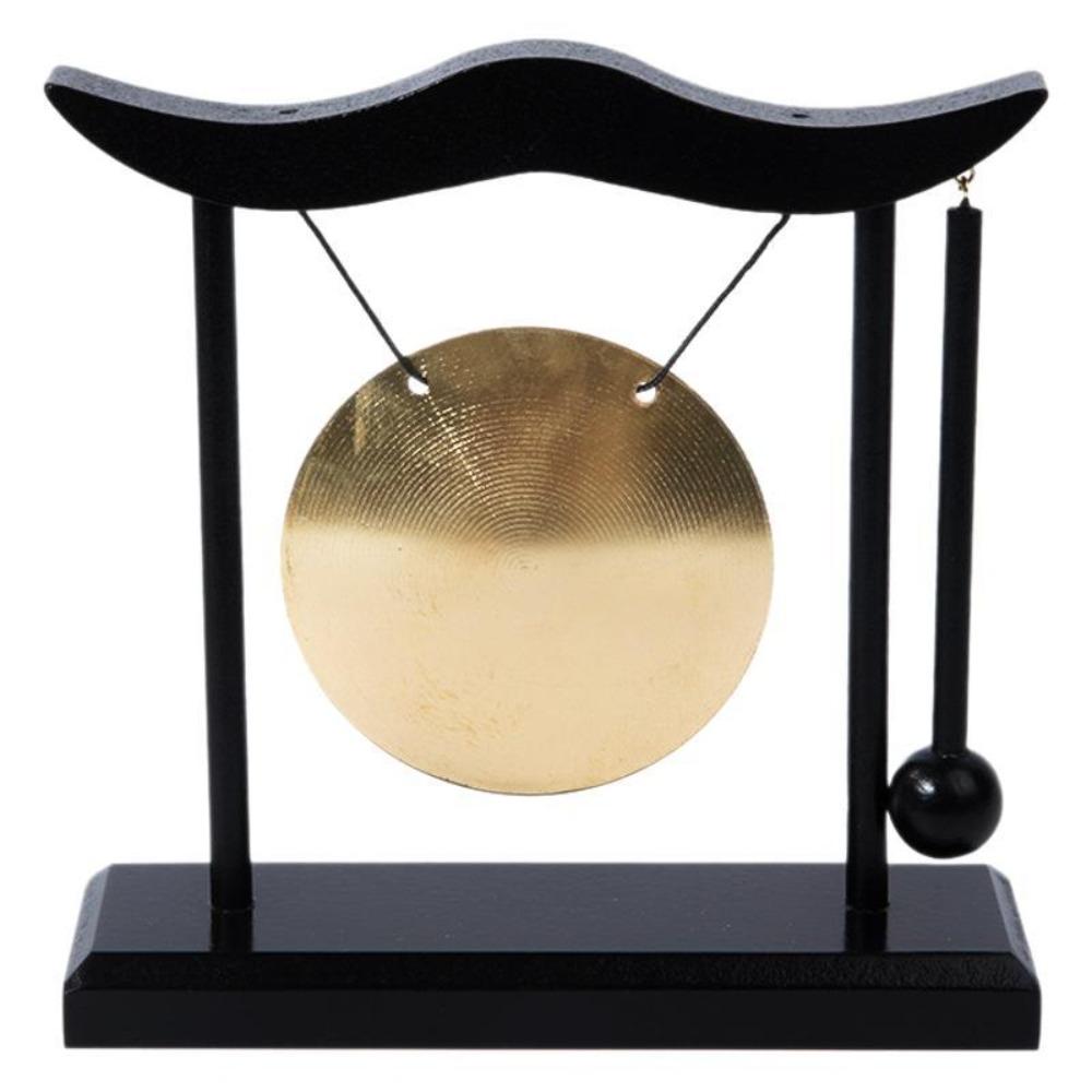 Loud Sound Gong Ornament With Base Decorative Craft Display Home Decor Statue Office Decoration