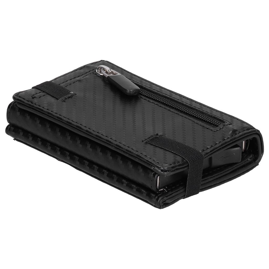 Card Holder PU Leather Carbon Fiber Style RFID Business Card Storage Case for Men Women