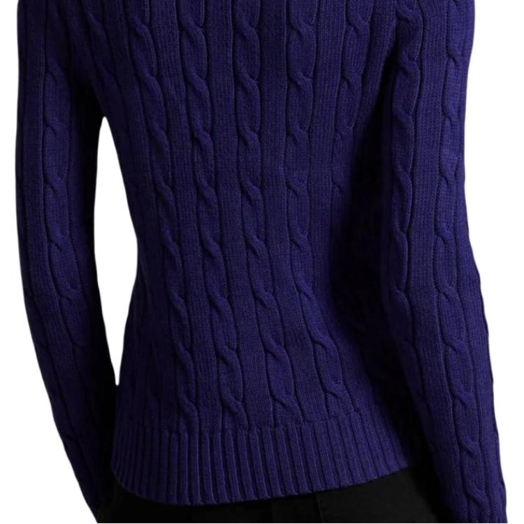 Polo Ralph Lauren Crew Neck Embroidered Pony Logo Long Sleeve Knit Top Women tops 211971869-022