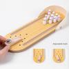 Educational Wooden Mini Bowling Game for Kids and Parents: Interactive Desktop Toy