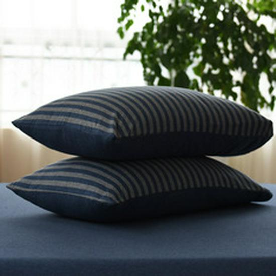 Pure Cotton Jersey Striped Bedding Set: Pillowcase, Duvet Cover, Fitted Sheet - Ideal for Dorms