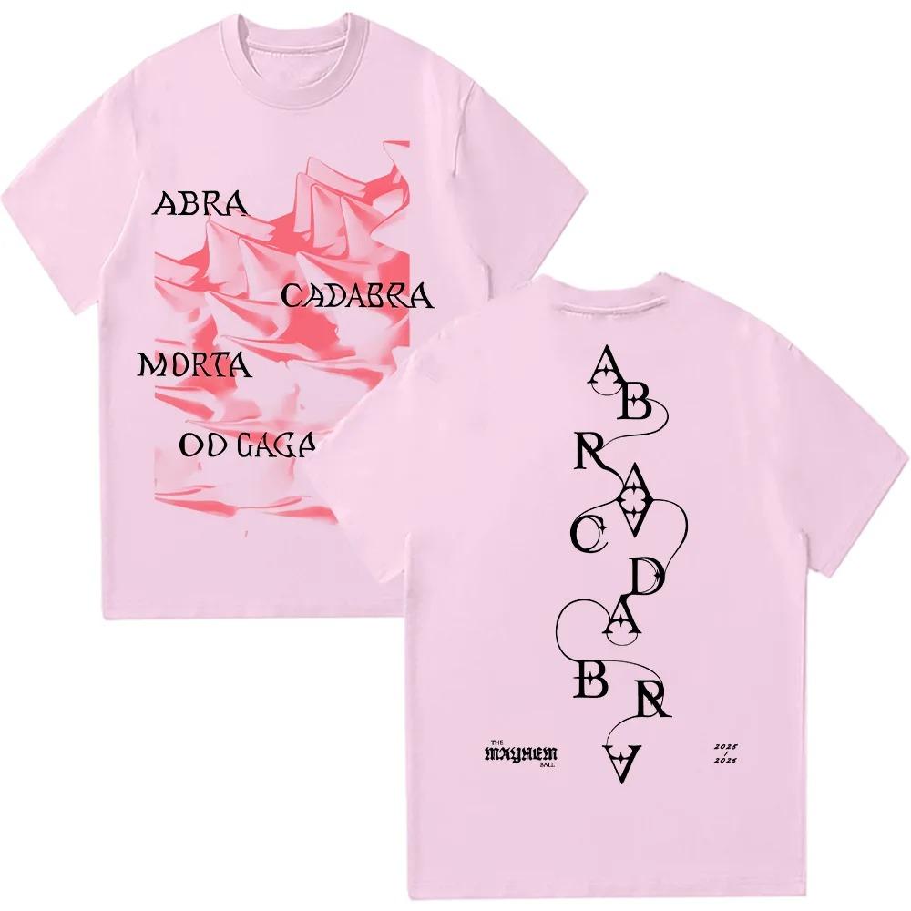 Lady Gaga Abracadabra Hat T-Shirt Men Clothing Short Sleeve Round Neck Creative Top Women Men Clothing Streetwear High Quality