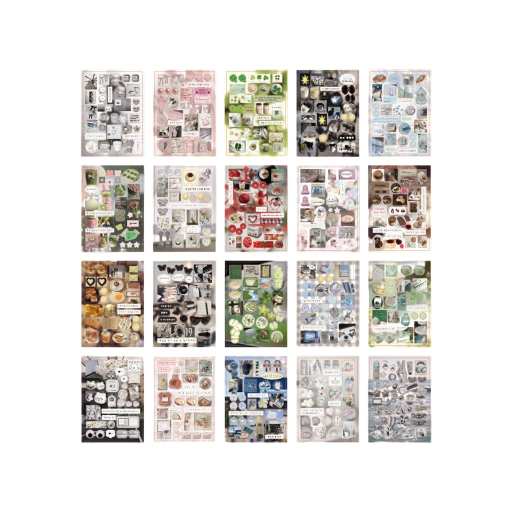 Die-Cut Sticker Book Japanese Styles Sticker Scrapbook Sticker Stationery Sticker Retro Decorative Sticker for Laptop