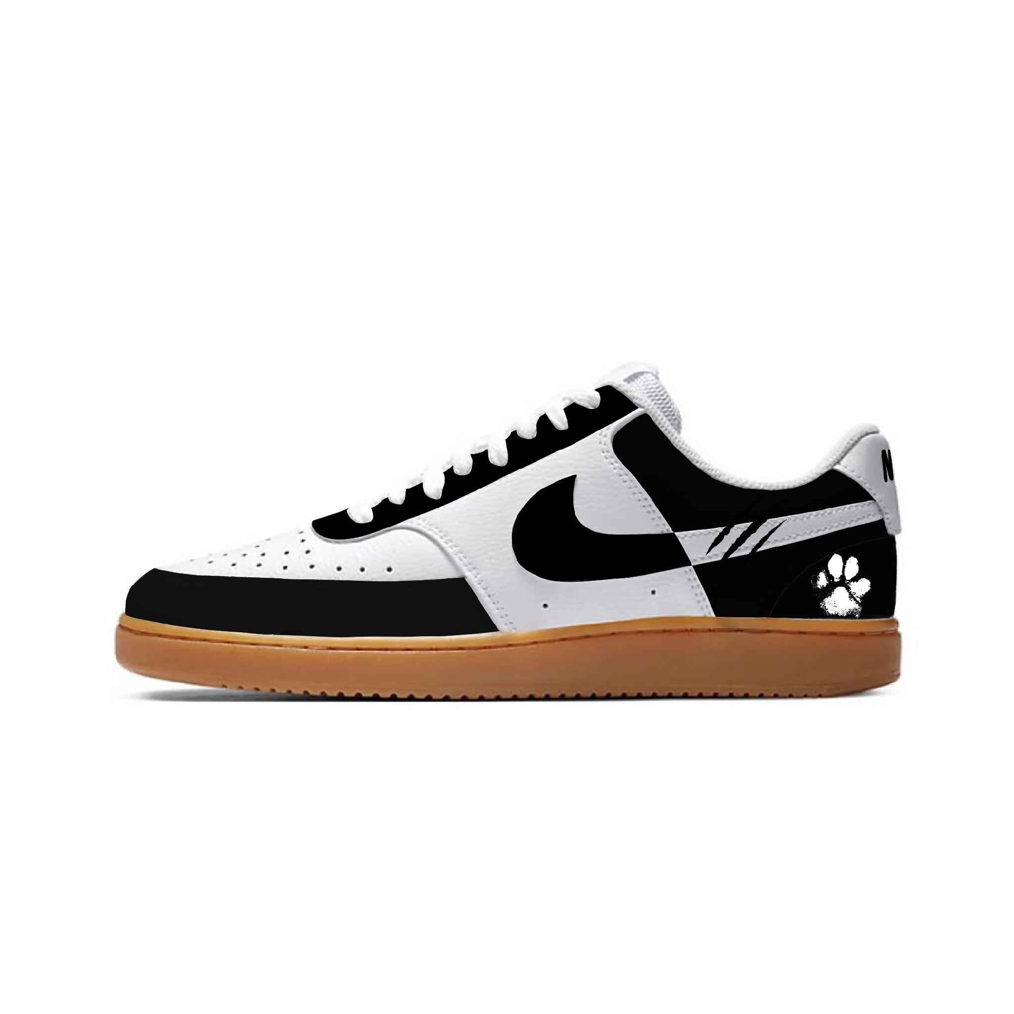 

Nike Court Vision 1 Panda Leather Abrasion Resistant Low top Skateboard Shoes Men s Black White CD5463-105(Team1865-) 41