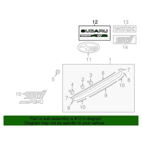Subaru 93079 Fj050 Letter Mark, 1 Pack