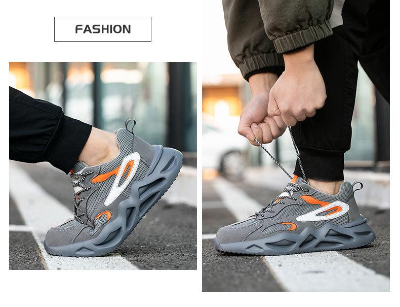 Unisex Summer Steel Toe Work Shoes: Lightweight, Anti-Smash, Anti-Puncture, Wear-Resistant Sole