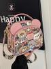 Hello Kitty 25th Anniversary Women's Color Block Crossbody Bag with Cute Bear Design