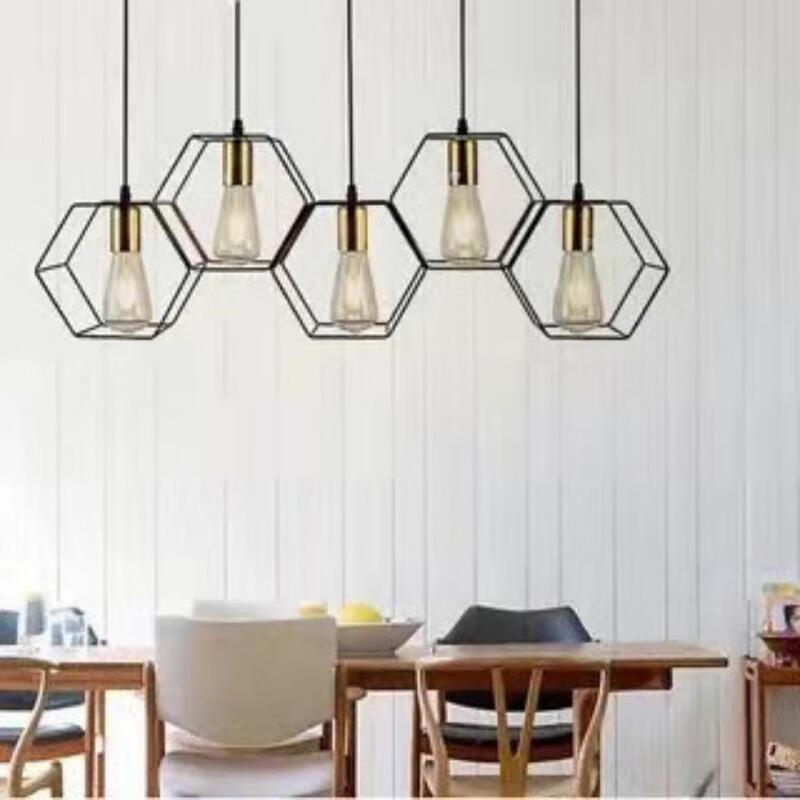 NuFeng Black Irregular Iron Art 5-Head Chandelier