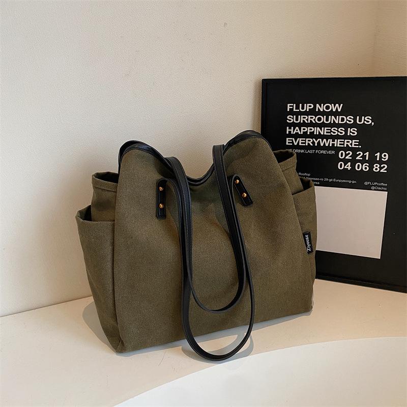 Popular winter new fashion simple handbag casual fashion shoulder bag casual large capacity tote bag women's bag
