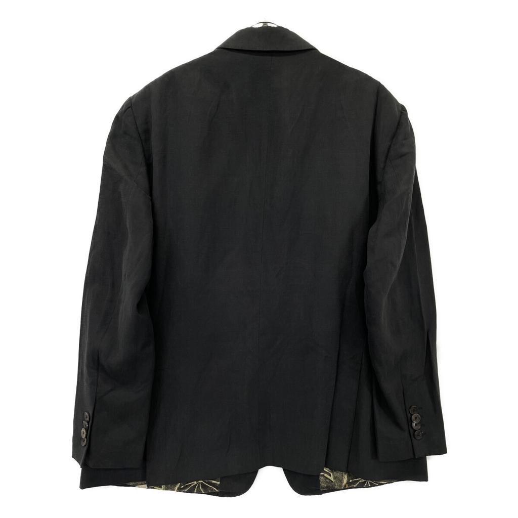 ETRO Black 2B tailored jacket with botanical tiger lining Jacket 60 blackUsed