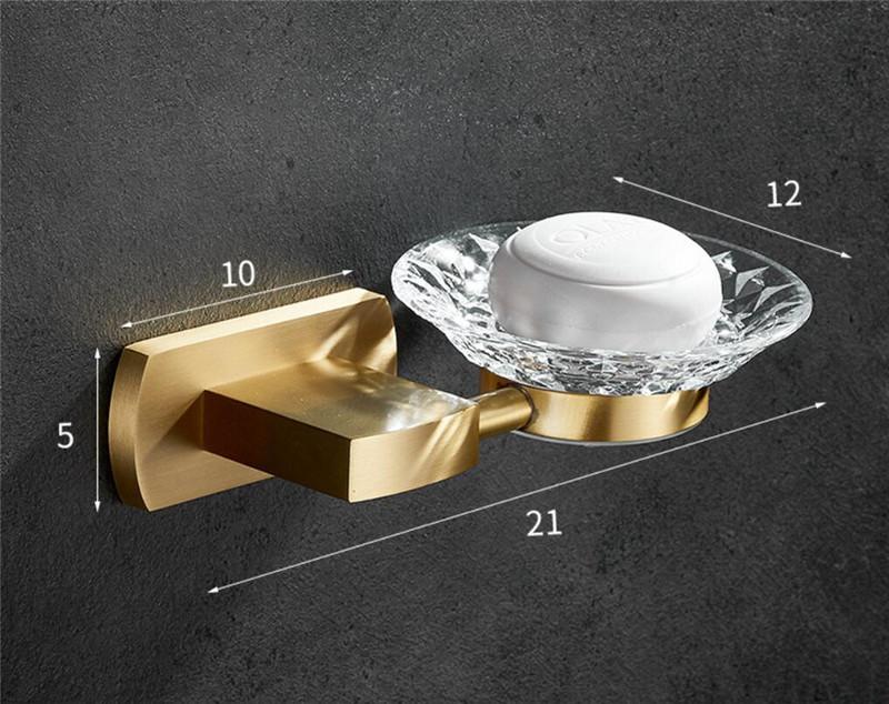 Brushed Gold Bathroom Accessories Towel Rack,Paper Holder Toilet Brush Holder,Towel Ranger,Hooks Brass  Bath Hardware