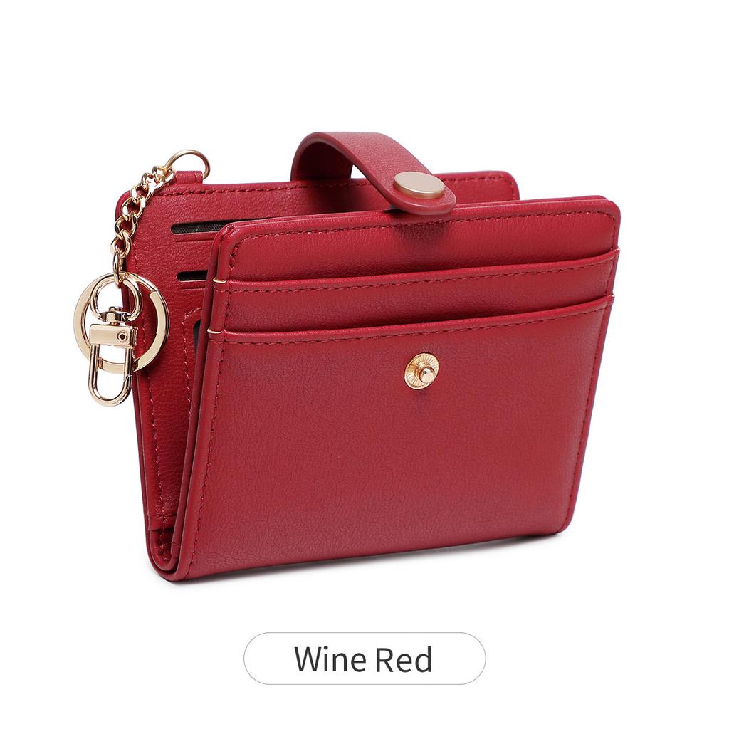 New Anti-theft Brush Women's Wallet Double Fold Ultra-thin Credit Card Bag Simple and Portable Student Change Bag