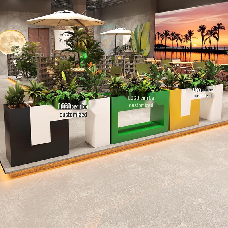 Outdoor Red Stainless Steel Planter Box