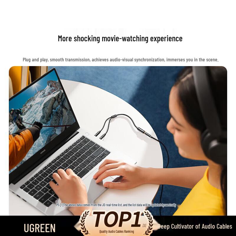 Ugreen 3.5mm Headphone & Microphone Splitter Adapter Cable