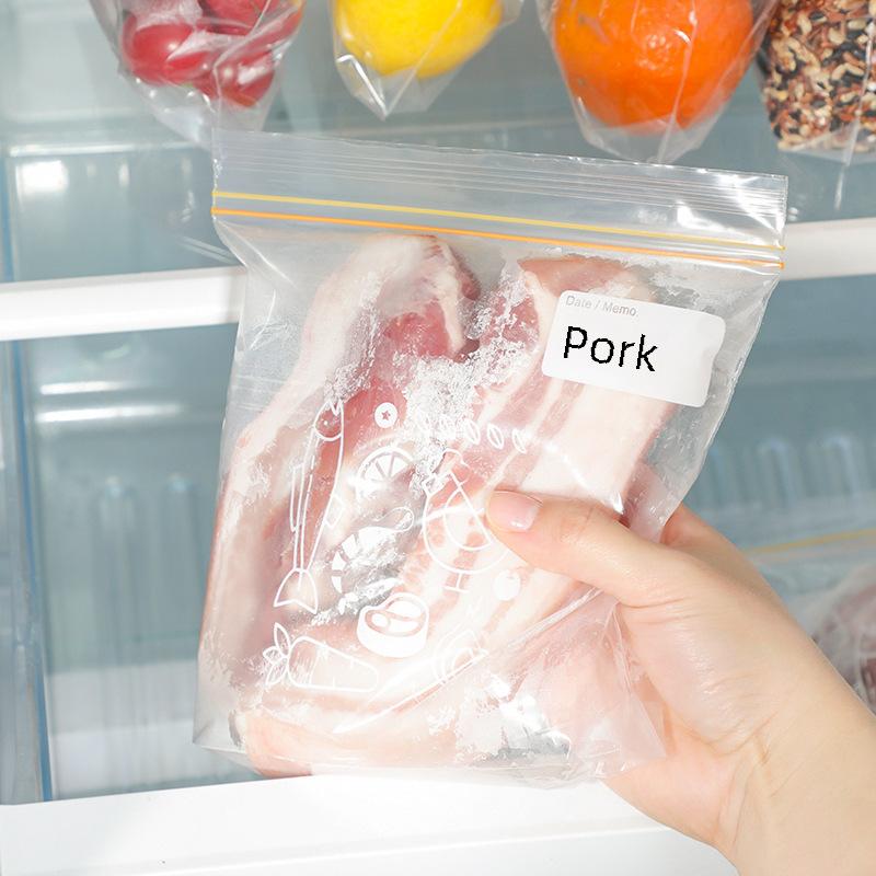  Food Storage Bags Home Use, Freezer Suitable Self Sealing Plastic Bags for Food