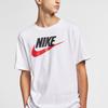 Nike Casual Sport Letter Print Crew Neck Short Sleeve T-Shirt Men Tops White AR5004-100
