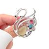 Korean Anti-Light Retro Drip Corsage Alloy Diamond-Encrusted Swan Brooch, Advanced Texture Hollow Large Clothes Accessories