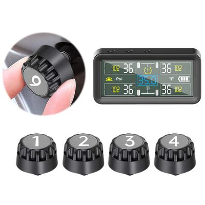 USB/Solar TPMS with 4/6 External Sensors Tire Pressure Monitor System LCD Display Universal TPMS for RV Sedan SUV Truck