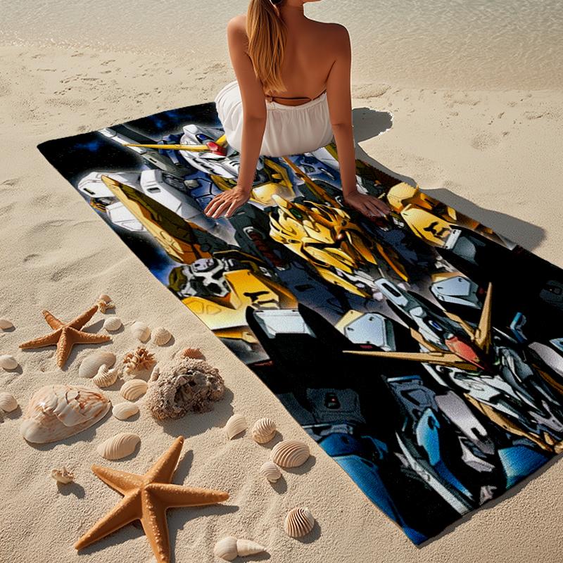Robotic Warrior Design Beach Towel, Super Soft Microfiber, Gift for Her/Him, Birthday, for Pool, Beach, Travel, Home Decor Fan gifts