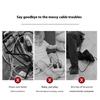 Plastic Desk Cable Management Box Dustproof Cord Organizers Cable Storage Box Wood and Plastic Texture for Home Office