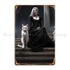 Gothic Lady Amanda Metal Plaque Design Wall Cave Wall Decor Kitchen Design Tin Sign Poster