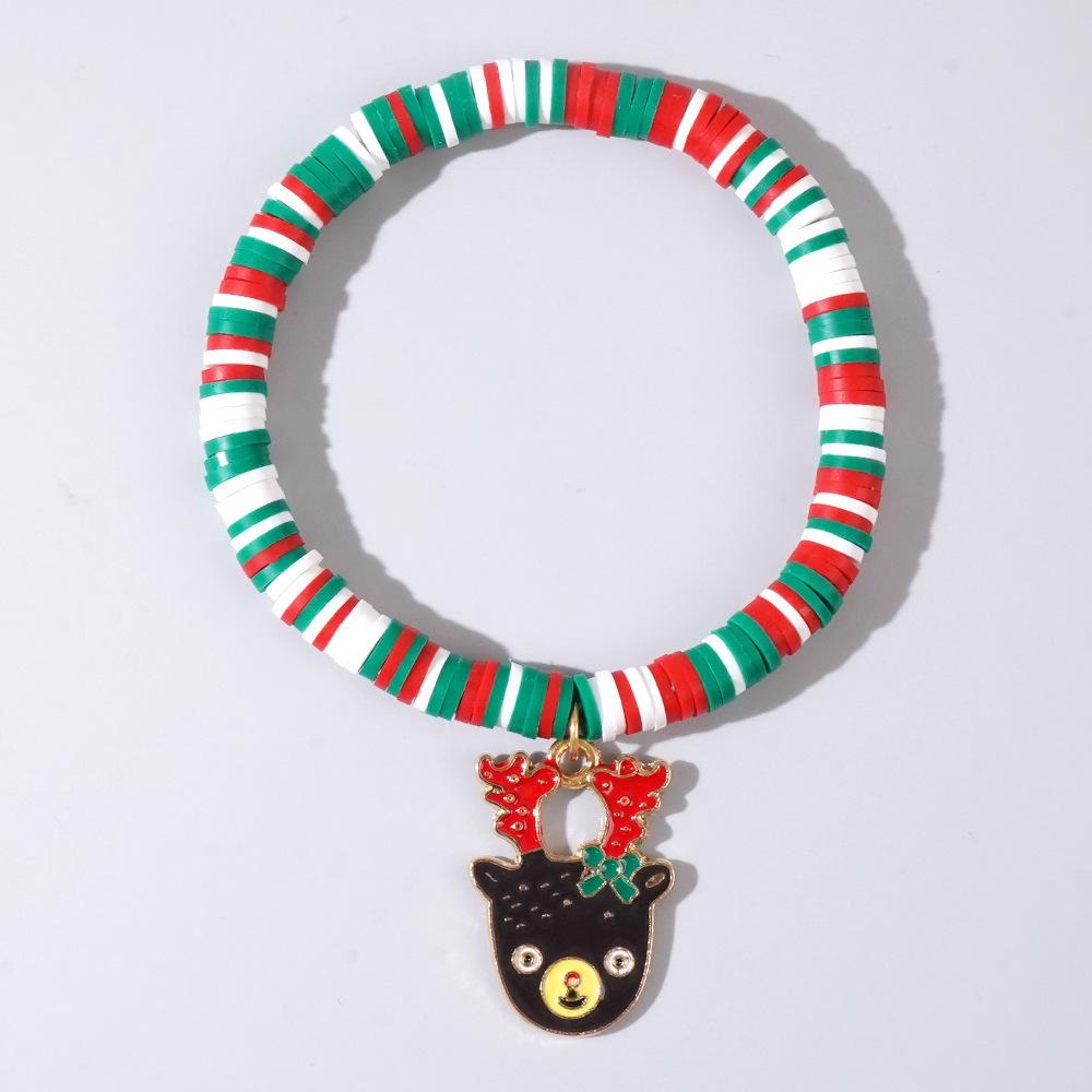 Women's Handmade Colorful Polymer Clay & Copper Bead Bracelet Set - Christmas Gift