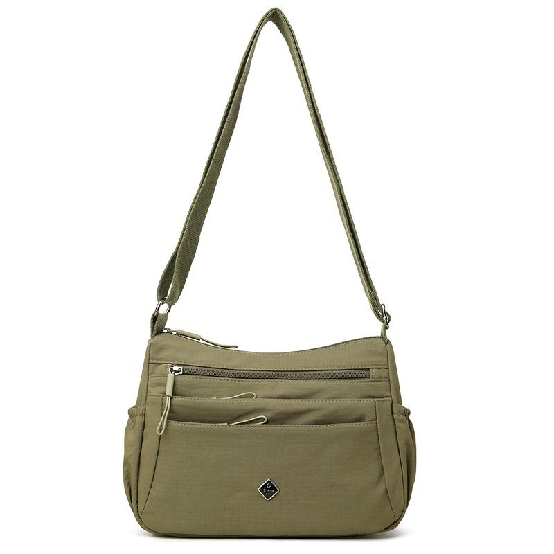 

Жіноча сумка через плече великої місткості нейлонова багатошарова сумка для мами зелений