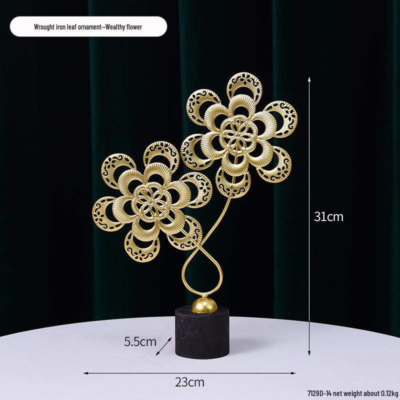 Nordic Leaf Crystal Ball Ornament: Elegant Light Luxury Decoration for Home Entrance, Living Room, Wine Cabinet, or Office Display.