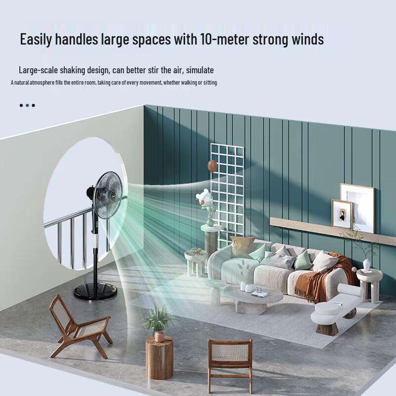 Midea 18-inch Pedestal Fan CN Plug (adapter Included)