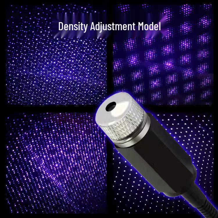 Car Interior Purple Starry Sky Roof Projector Light