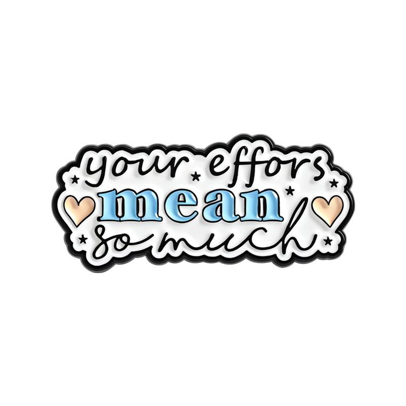 Small Steps Are Also Progress Enamel Pins Inspirational Phrases Brooches Lapel Badge Cartoon Motivation Jewelry Gift for Friends