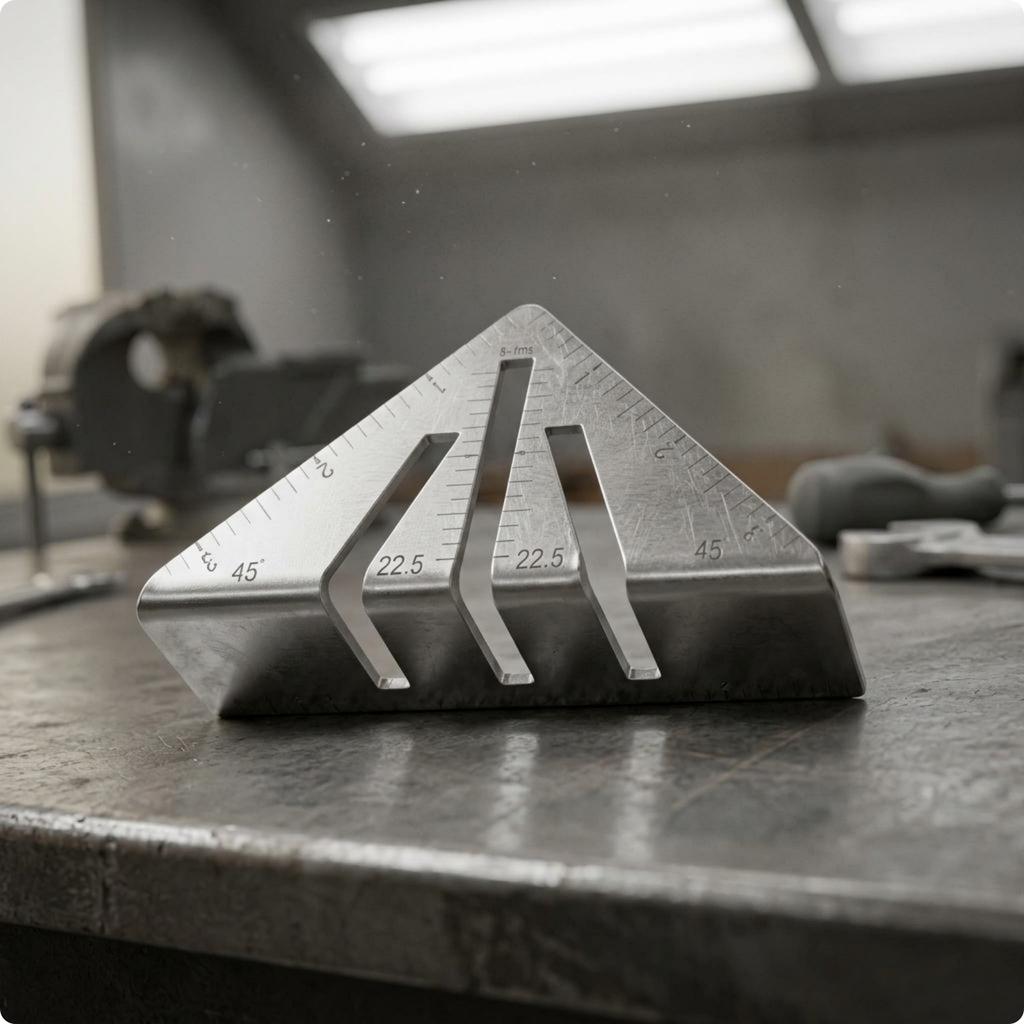 Escuadra de inglete triangular Marcas grabadas Escuadra de inglete Regla triangular Herramienta manual de alta resistencia Escala fácil de leer para metalúrgicos