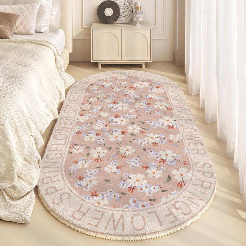 Pink Princess Style Children Room Bedside Carpet Girls Bedroom New Irregular Bow Carpet Special Shape Living Room Large Area Rug