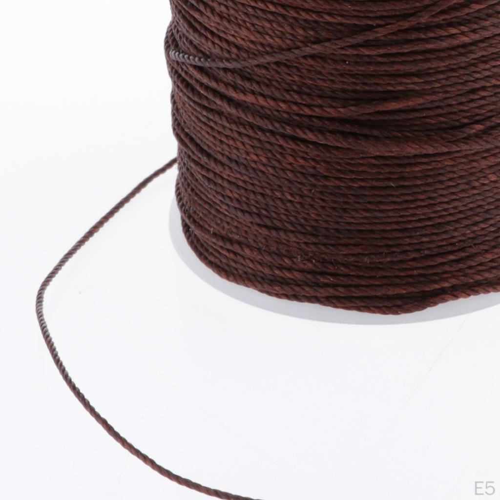 6 0.55mm Leather Waxed Thread Polyester Cord String for DIY Stitching