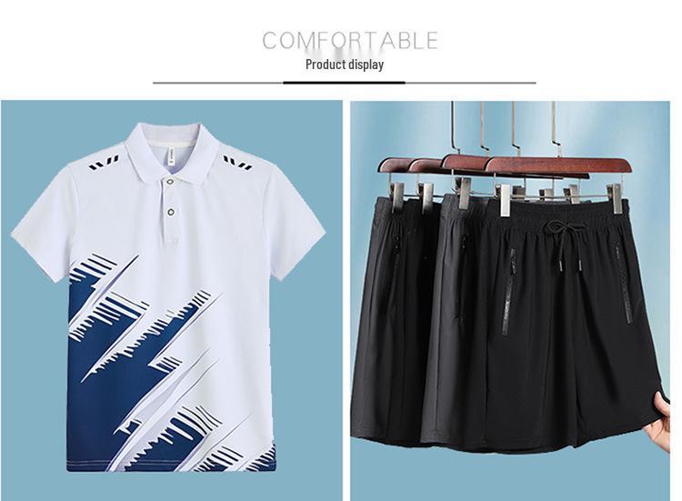 Unisex Quick-Dry Breathable Two-Piece Summer Training Set, Short Sleeve Sports Uniform