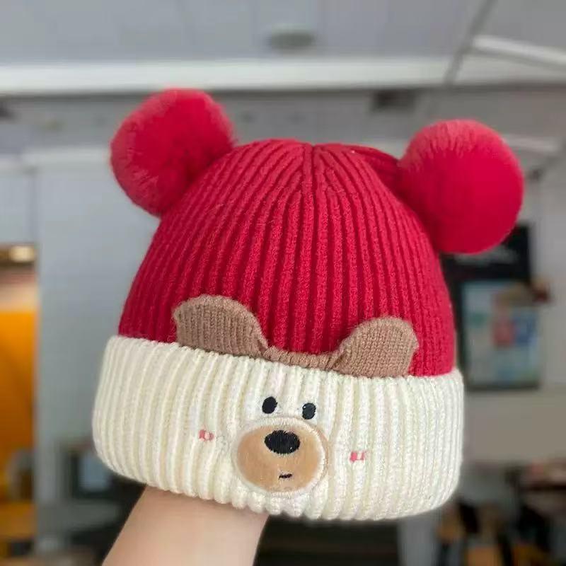 2025 Autumn/Winter Unisex Korean Knit Wool Hat for Kids and Babies - Warm, Trendy Pullover Design