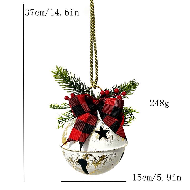 Sino de Natal de Metal para Porta - Decoração Festiva de Feriado