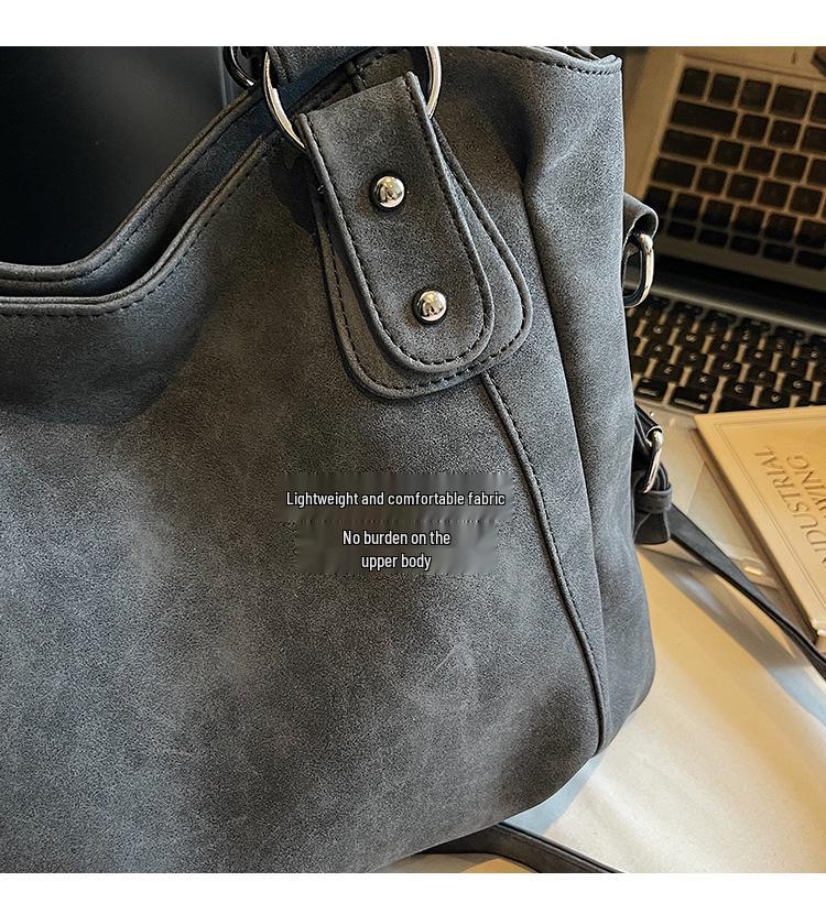 2025 New Women's Versatile Crossbody Tote Bag - Frosted Solid Shoulder Handbag